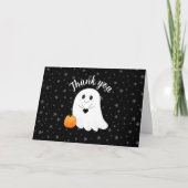 Leuke Ghost Halloween Baby shower Bedankkaart (Voorkant)
