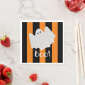 Leuke Ghost Halloween Servetten Sinaasappel Zwart  (Insitu)