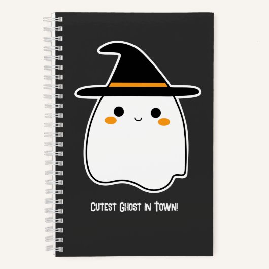 Leuke Ghost met gepersonaliseerd Afbeelding en tek Notitieboek (Voorkant)