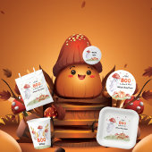 Leuke Ghost Mushroom Halloween Baby shower Bedankzakje