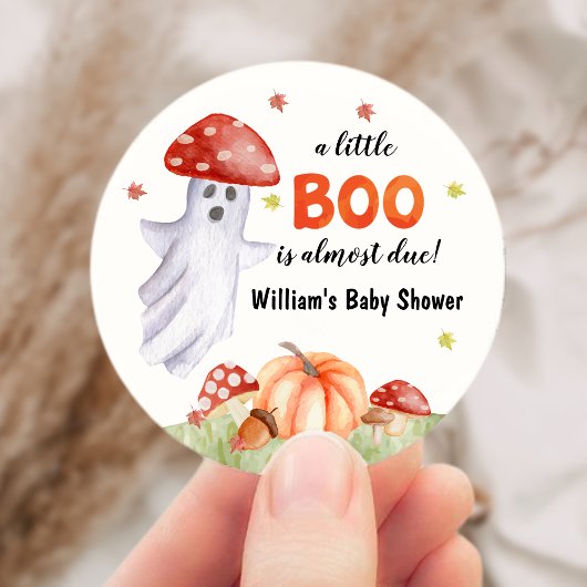 Leuke Ghost Mushroom Halloween Baby shower Ronde Sticker