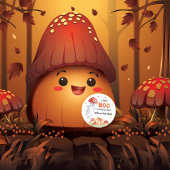 Leuke Ghost Mushroom Halloween Baby shower Ronde Sticker