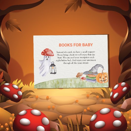 Leuke Ghost Mushroom Halloween boeken voor Baby Informatiekaartje