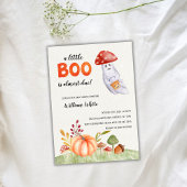 Leuke Ghost Mushroom Halloween Herfst Baby shower Kaart