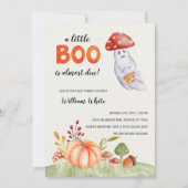 Leuke Ghost Mushroom Halloween Herfst Baby shower Kaart (Voorkant)