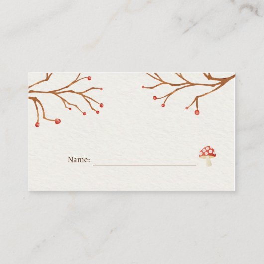 Leuke Ghost Mushroom Halloween Luier Raffle Informatiekaartje (Achterkant)