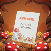 Leuke Ghost Mushroom Halloween Luier Raffle Reclamebord Met Voetstuk