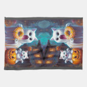 Leuke Ghost N Kitten, Pompoen en Donut Theedoek (Horizontaal)
