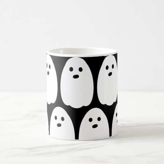 Leuke Ghost Zwart en Wit Koffiemok (Center)