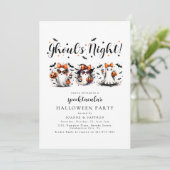 Leuke Ghouls Night Halloween Kaart (Staand voorkant)