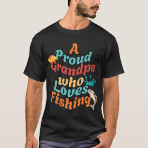 Leuke gift voor trotse opa die van vissen houdt in t-shirt