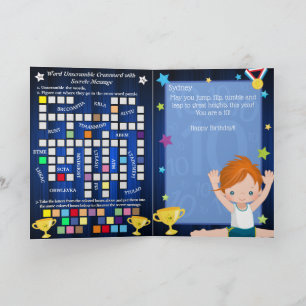 Leuke Ginger Boys Gymnastiek Geheime Boodschap Ver Kaart
