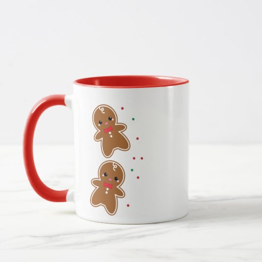 leuke GINGERBREAD BOY persoonlijke kerstmok Mok (Links)