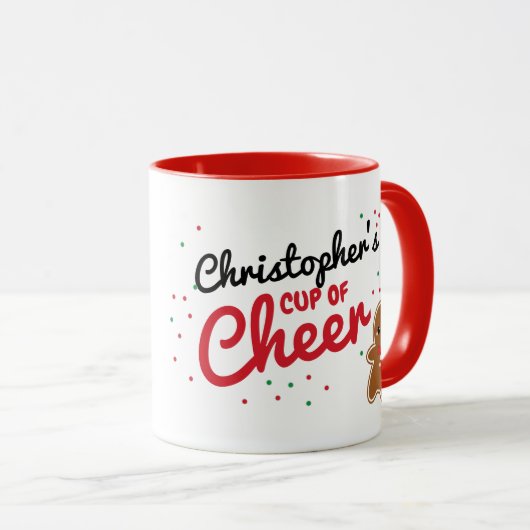 leuke GINGERBREAD BOY persoonlijke kerstmok Mok (Voorkant rechts)