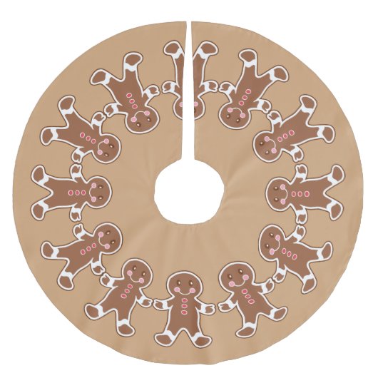 Leuke Gingerbread Boys Kerstboom Rok (Voorkant)