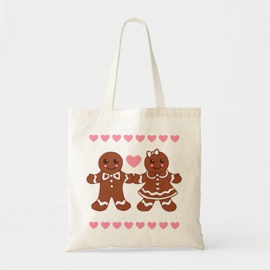 Leuke Gingerbread Canvas tas Gift (Voorkant)