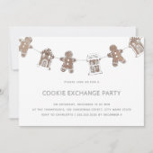 Leuke Gingerbread Cookie Exchange Party Vakantie Kaart (Voorkant)
