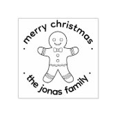 Leuke Gingerbread Man Kerstmis Rubber Stamp Rubberstempel (Afrduk)