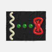 Leuke Gingerbread Man kostuum Halloween Gift Fleece Deken (Voorkant (Horizontaal))