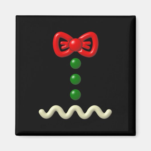 Leuke Gingerbread Man kostuum Halloween Gift Magneet (Voorkant)