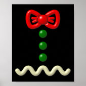 Leuke Gingerbread Man kostuum Halloween Gift Poster (Voorkant)