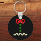 Leuke Gingerbread Man kostuum Halloween Gift Sleutelhanger (Voorkant)