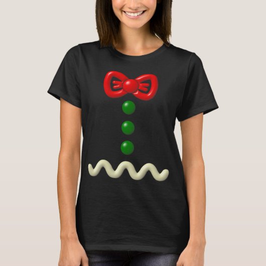 Leuke Gingerbread Man kostuum Halloween Gift T-shirt (Voorkant)
