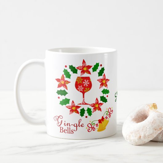 Leuke Gingle Bells Kerstvakantie Koffiemok (Met donut)