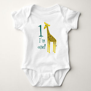 Leuke Giraffe 1e Verjaardag Romper