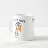 Leuke Giraffe Afstuderen cadeau Koffiemok (Voorkant links)