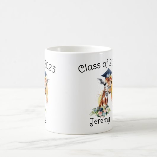 Leuke Giraffe Afstuderen cadeau Magische Mok (Center)