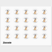 Leuke Giraffe Afstuderen cadeau Ronde Sticker (Vel)