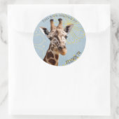 Leuke giraffe boek label met meisjesnaam (Tas)