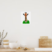 Leuke Giraffe Dragen van een groene trui Print (Keuken)