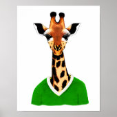 Leuke Giraffe Dragen van een groene trui Print (Voorkant)