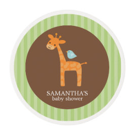 Leuke Giraffe en Vogel