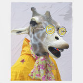Leuke Giraffe Fleece Deken! (Voorkant)