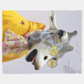 Leuke Giraffe Fleece Deken! Deken (Voorkant (Horizontaal))