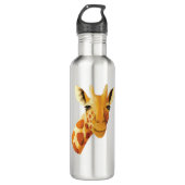 Leuke giraffe gezicht mooie safari waterfles  (Voorkant)