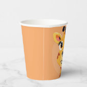 Leuke giraffe Gezichtsafari Wild oerwoud Verjaarda Papieren Bekers (Rechts)