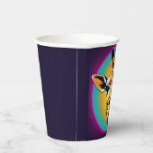 Leuke giraffe Gezichtsafari Wild oerwoud Verjaarda Papieren Bekers (Rechts)