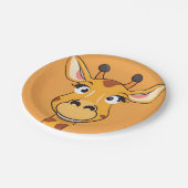 Leuke giraffe Gezichtsafari Wild oerwoud Verjaarda Papieren Bordje (Gekanteld)