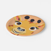 Leuke giraffe Gezichtsafari Wild oerwoud Verjaarda Papieren Bordje (Gekanteld)