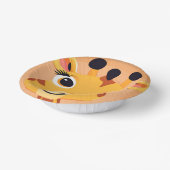 Leuke giraffe Gezichtsafari Wild oerwoud Verjaarda Papieren Kommen (Gebogen)