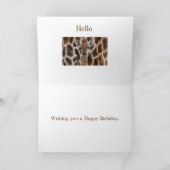 Leuke giraffe Happy Birthday Card Kaart (Binnen)