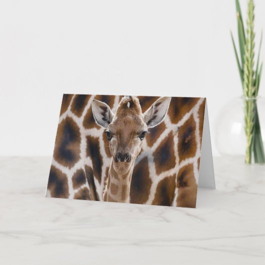 Leuke giraffe Happy Birthday Card Kaart (Voorkant)