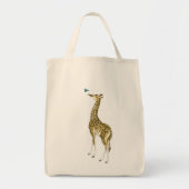 Leuke Giraffe herbruikbare boodschappentassen Tote Bag (Voorkant)