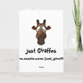 Leuke Giraffe in de Kerstkaart van het Pet van de Feestdagen Kaart (Achterkant)