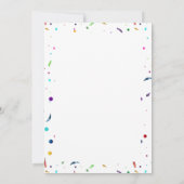 Leuke Giraffe Kleurrijke Confetti Verjaardag Bedankkaart (Achterkant)