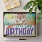 Leuke Giraffe Kleurrijke Confetti Verjaardag Tissuepapier (Geschenk)